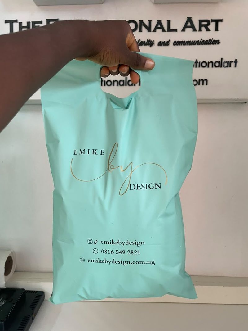 Branded packaging bag for Emike By Design
